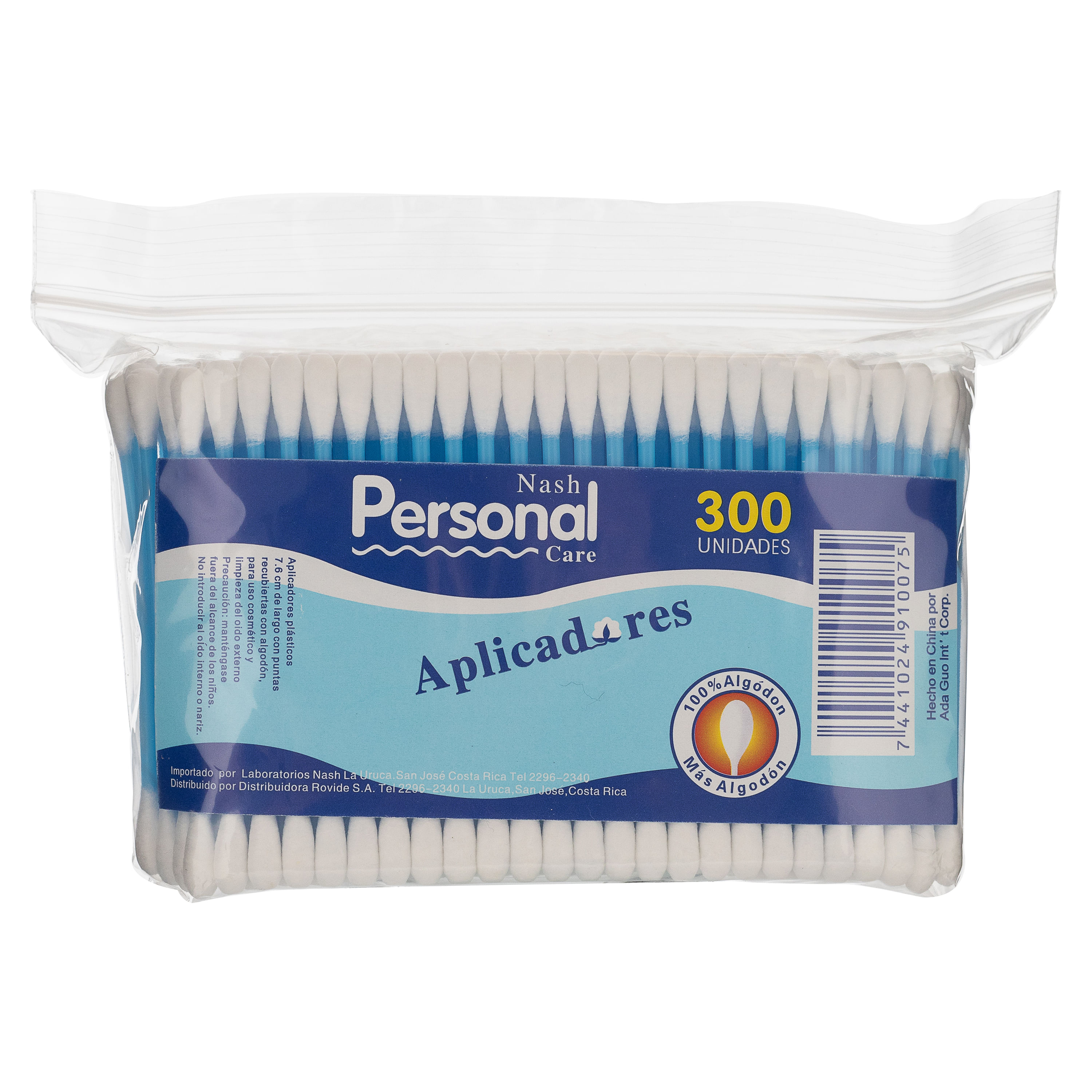 Aplicadores de algodón 100% algodon - 300 Uds