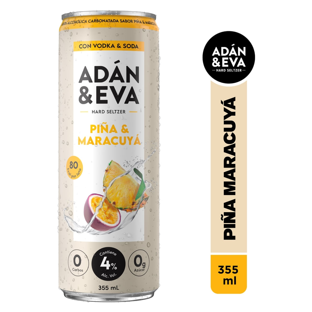 Bebida Adan Y Eva Maracuya Piña Con Ron - 355 ml