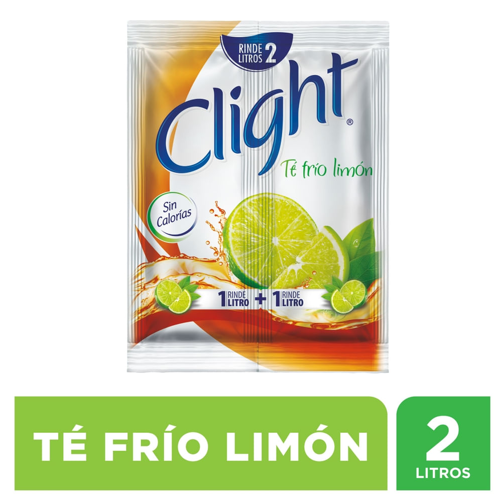 Bebida en Polvo Clight Sin Calorías Sabor Té Frío Limón Sobre 14g