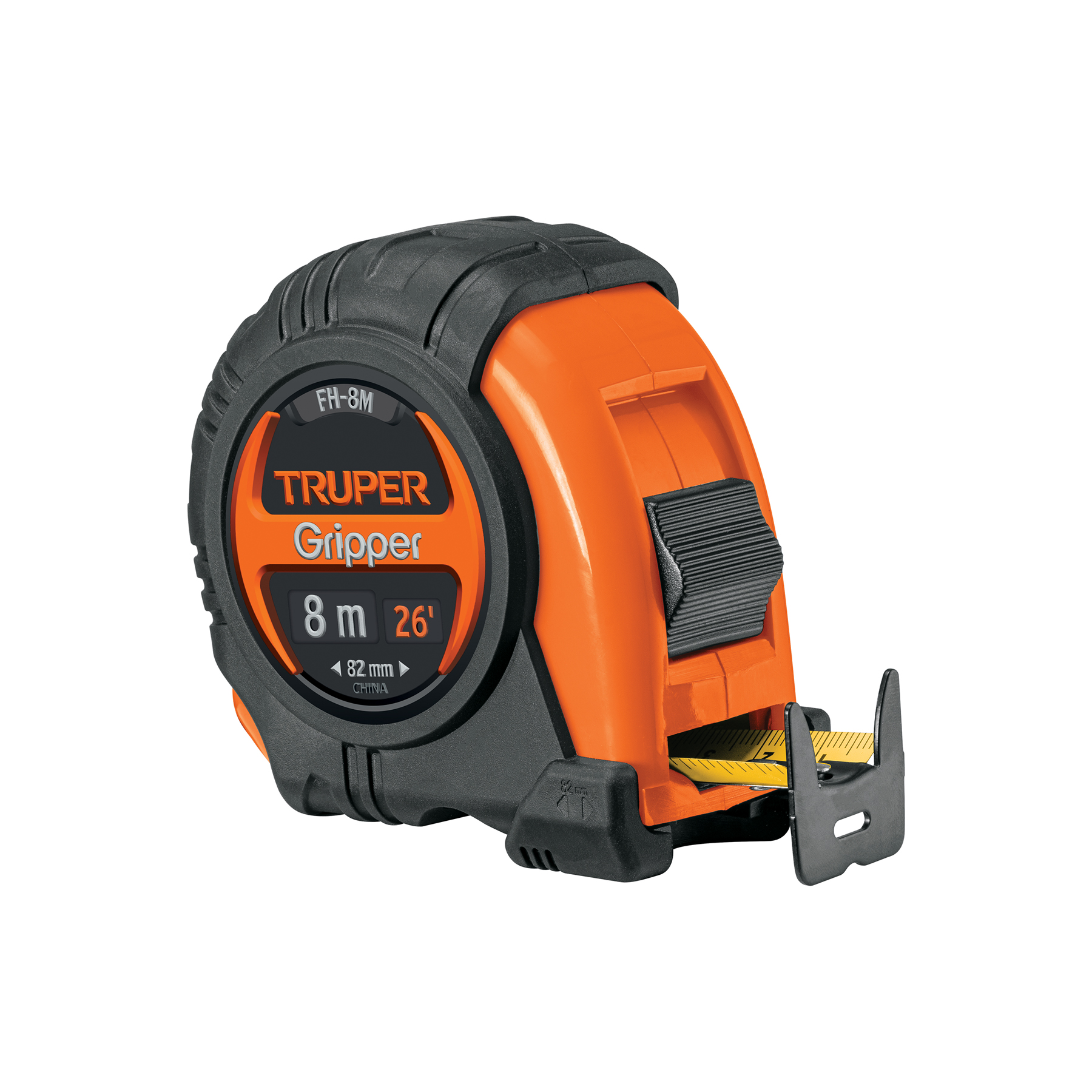 Flexómetro gripper contra impactos 8 m cinta 25 mm