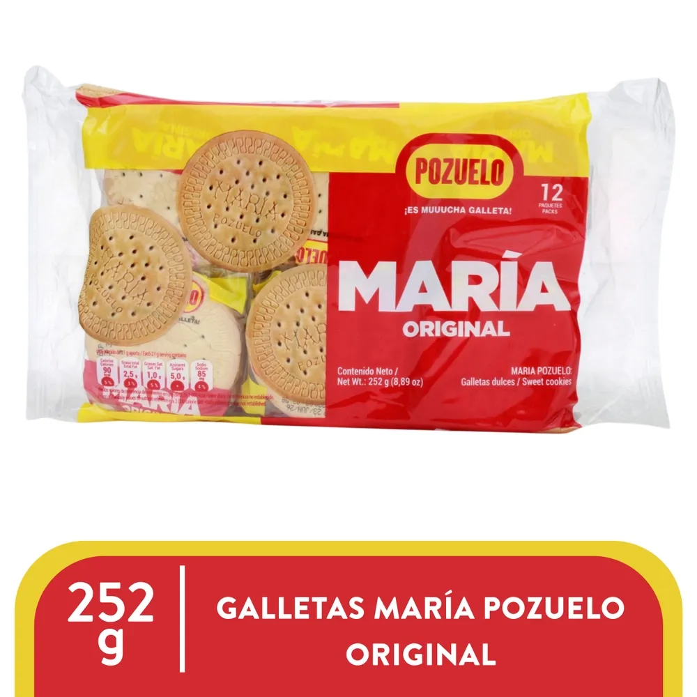 Galleta Pozuelo maría 252 g 12 Uds