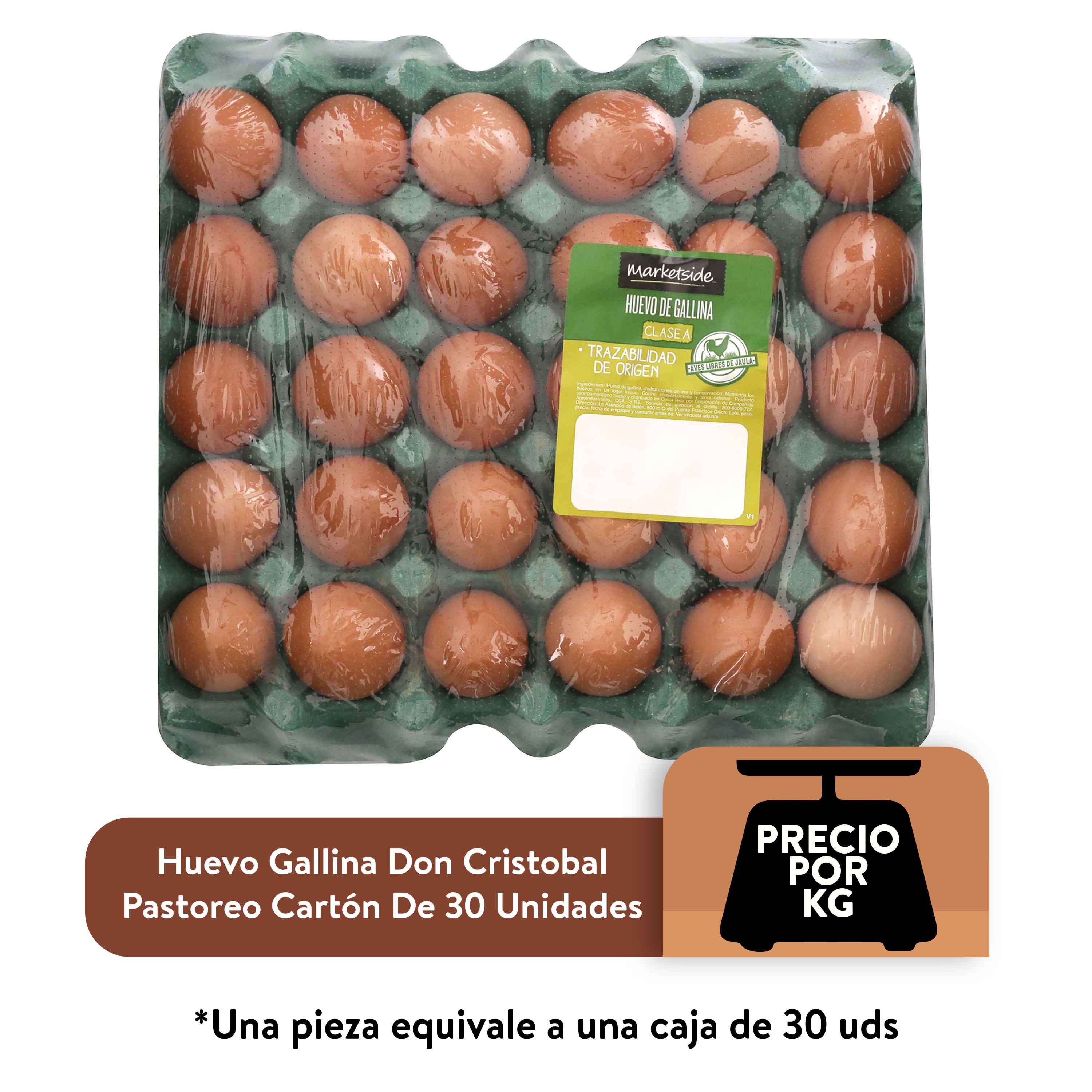 Huevo Gallina Pastoreo Cartón de 30 Uds por Kilo