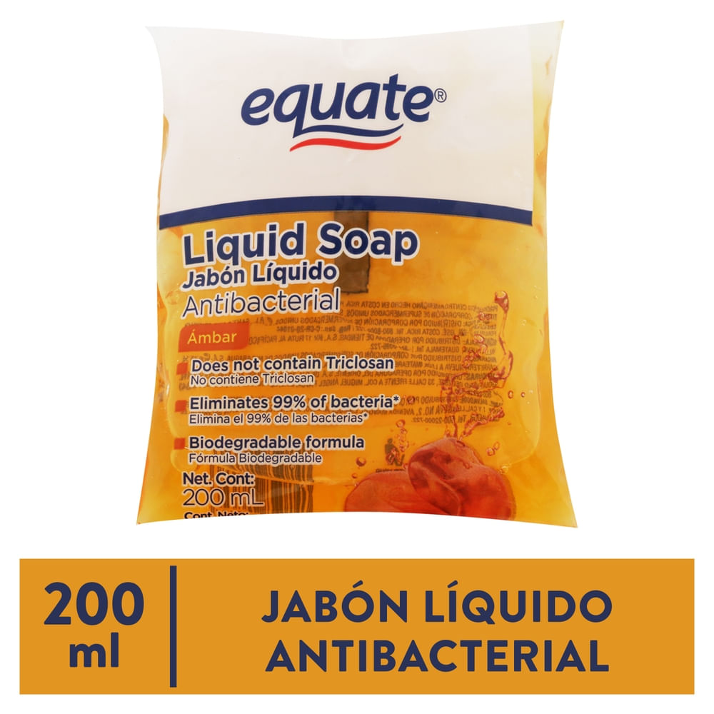 Jabón Equate Líquido Antibacterial Burbuja - 200 ml