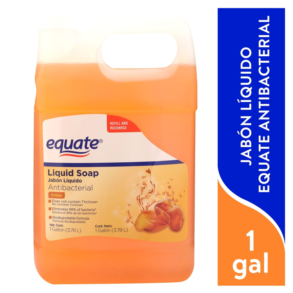 Jabón Líquido Equate Antibacterial Ambar - 3785ml