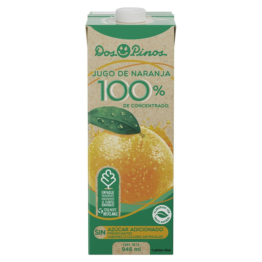 Jugo Dos Pinos 100% Naranja Tetra - 946 ml