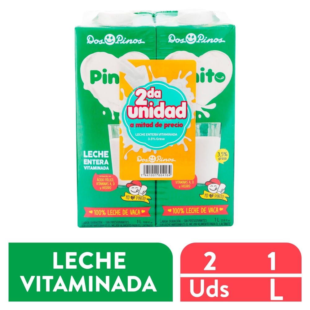 Leche Pinito líquida 2 pack - 1 L