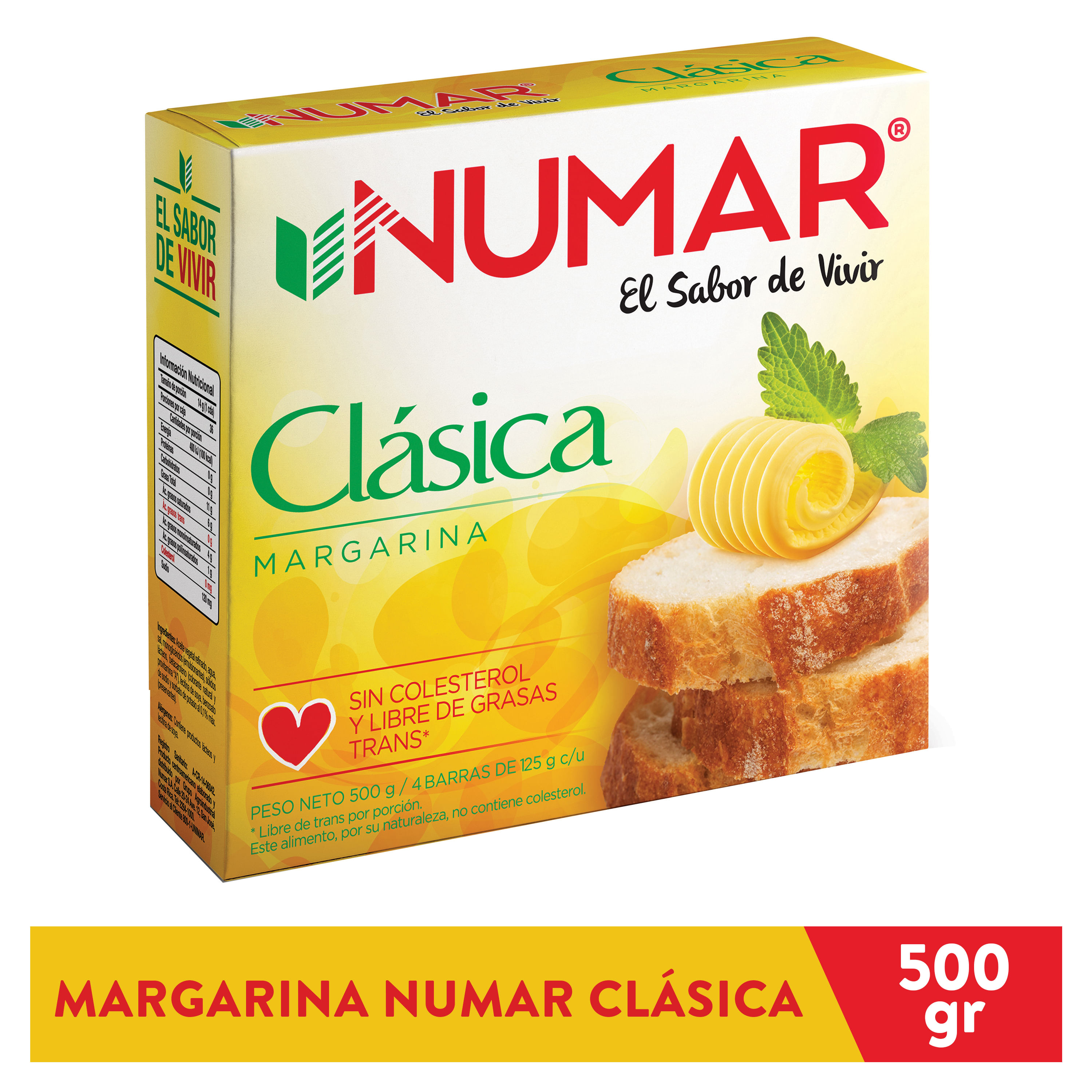 Margarina Numar 4 Unidades - 500 g
