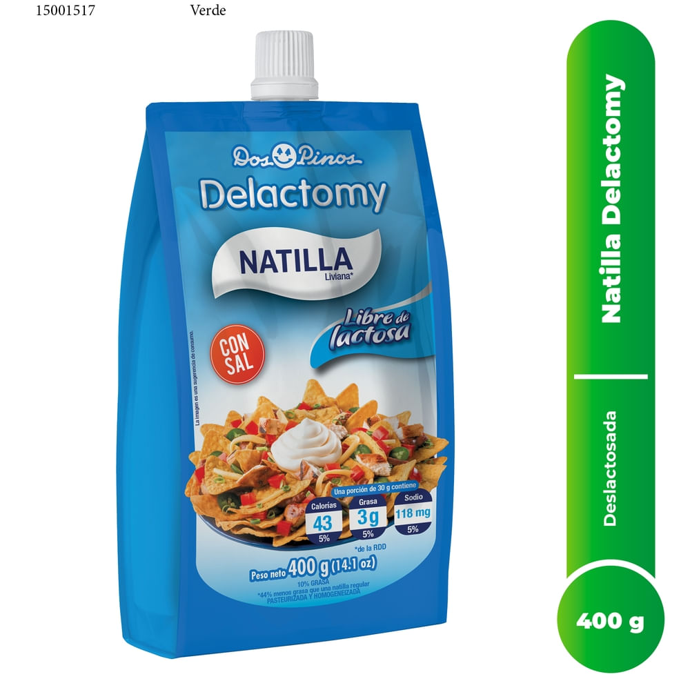 Natilla Dos Pinos Delactomy Liviana Libre De Lactosa Con Sal Doypack - 400g
