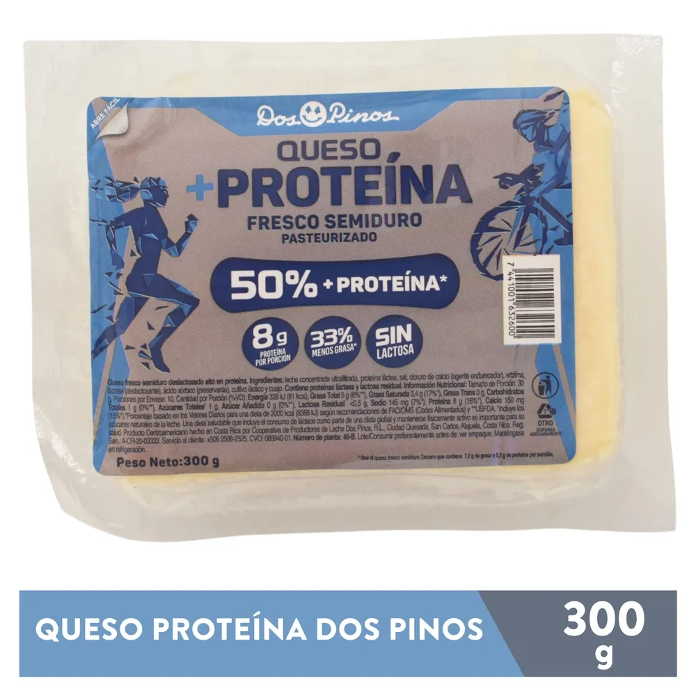 Queso fresco semiduro sin lactosa Dos Pinos 300g