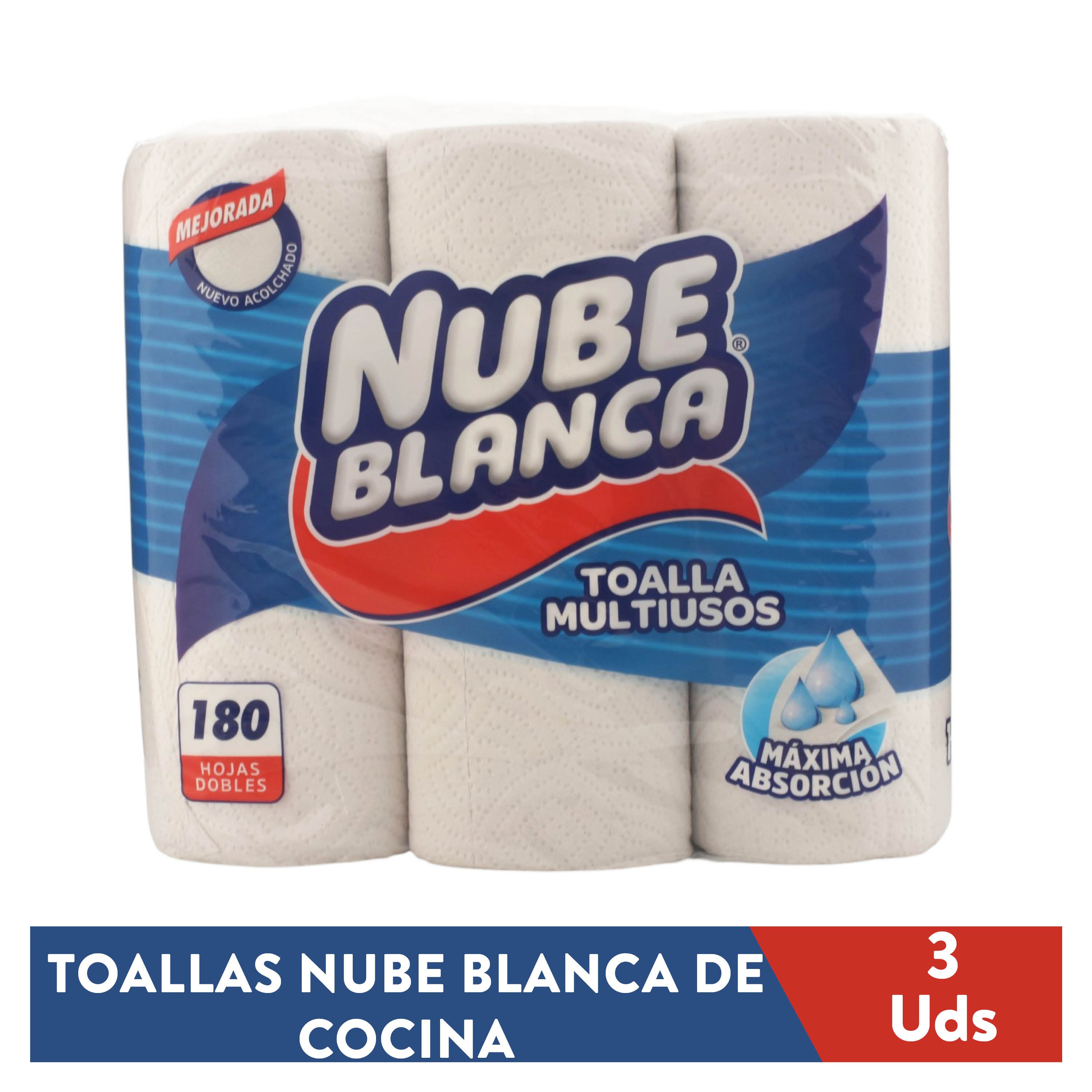 Toallas de cocina Nube Blanca 3 rollos - 60 hojas